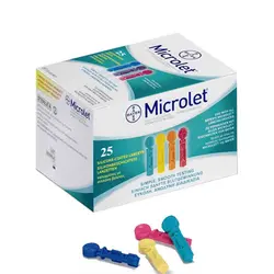 سوزن تست قند خون 25 عددی بایر مدل Microlet