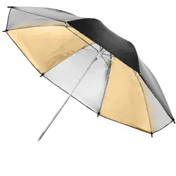 چتر 100 سانتی متری داخل طلایی و نقره ای Diffusser photography gold and silver umbrella