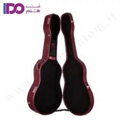 هاردکیس چوبی چرمی قفل دار گیتار