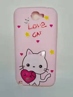 قاب سامسونگ نوت 2 مدل Pink Cat