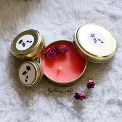 شمع قوطی فلزی درب دار