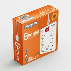 محافظ برق 6 خانه ارتدار مچر مدل MR-227 - عمده کار