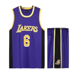 پیراهن و شورت بسکتبالی لس آنجلس لیکرز بنفش لبران جیمز