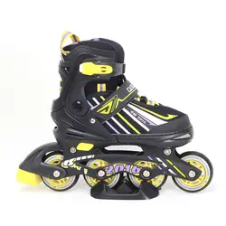 اسکیت Action با لوازم ایمنی | مشکی زرد