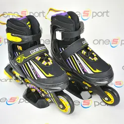 اسکیت Action با لوازم ایمنی | مشکی زرد