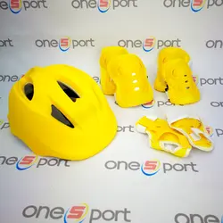 اسکیت Action با لوازم ایمنی | مشکی زرد