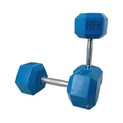 دمبل شش ضلعی رنگی 10 کیلوگرمی | بسته دو عددی