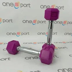 دمبل شش ضلعی رنگی 2 کیلوگرمی | بسته دو عددی