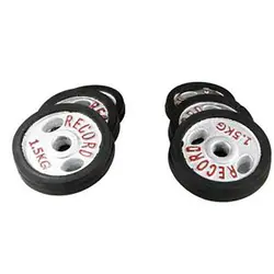 صفحه هالتر دور لاستیک فلزی خانگی رکورد بسته دو عددی