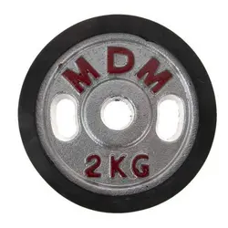 وزنه هالتر خانگی فرمانی فلزی دورلاستیکی MDM