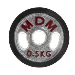 وزنه هالتر خانگی فرمانی فلزی دورلاستیکی MDM