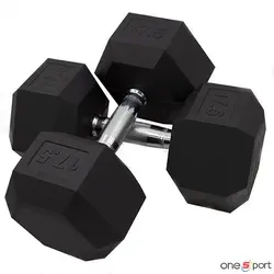 دمبل شش ضلعی 17.5 کیلوگرم بسته دو عددی