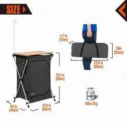 میز آشپزی کینگ کمپ مدل KC3943