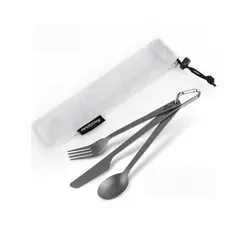 ست قاشق و چنگال تیتانیوم نیچرهایک مدل TZD11 TITANIUM CUTLERY SET NH19T011-D