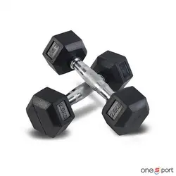 دمبل شش ضلعی 2.5 کیلوگرم بسته دو عددی