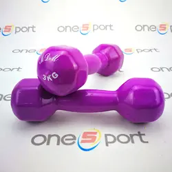 دمبل ایروبیک روکش دار 3 کیلویی MDM