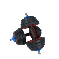 دمبل متغیر حرفه ای رنگی 10 کیلویی TS | بسته دو عددی