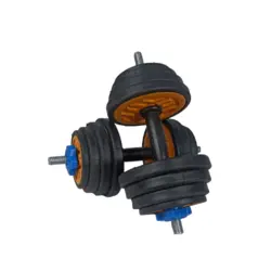 دمبل متغیر حرفه ای رنگی 10 کیلویی TS | بسته دو عددی