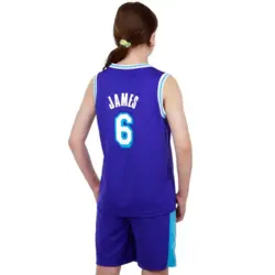 پیراهن و شورت بسکتبالی بچه گانه لس آنجلس لیکرز بنفش