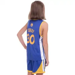 پیراهن و شورت بسکتبالی بچه گانه گلدن استیت آبی