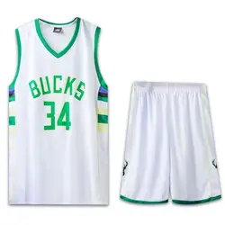 پیراهن شورت بسکتبالی میلواکی باکس سفید شماره 34