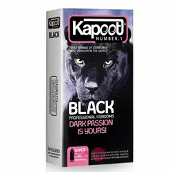 کاندوم مشکی کاپوت مدل Black | آنلاین - کاندوم | ارسال فوری و محرمانه | کاندوم رنگی