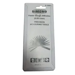 آچار فیلر 20 عددی سیموند کد SF01