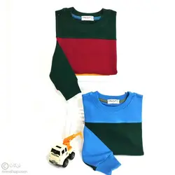 بلوز پسرانه طرح جیب سبز