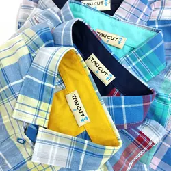 پیراهن پسرانه چهارخانه نساجی قرمز