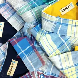 پیراهن پسرانه چهارخانه نساجی قرمز