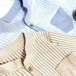 پیراهن راه راه خنک کرم