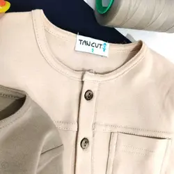 بلوز آستین سه ربع دو دکمه