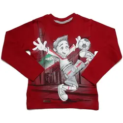 بلوز پسرانه طرح ورزش و تندرستی