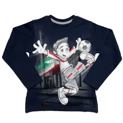 بلوز پسرانه طرح ورزش و تندرستی