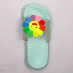 دمپایی دخترانه رنگین کمان سبز دریایی روشن