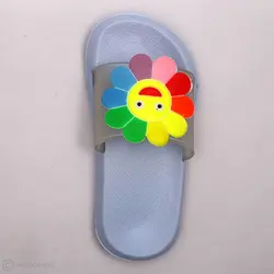 دمپایی دخترانه رنگین کمان آبی فولادی