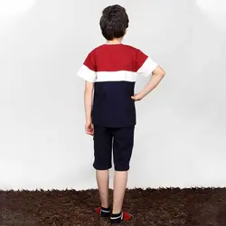 تیشرت شلوارک پسرانه فاستر زرشکی