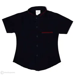 پیراهن پسرانه یقه ایستاده آستین کوتاه