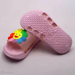 دمپایی دخترانه رنگین کمان صورتی روشن