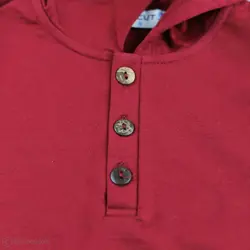 هودی شلوار سه دکمه زرشکی