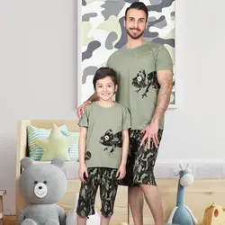 تیشرت شلوارک آفتاب پرست سبز (مدل کوپر)