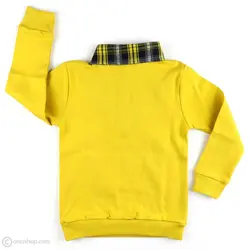بلوز پسرانه دو یقه زرد