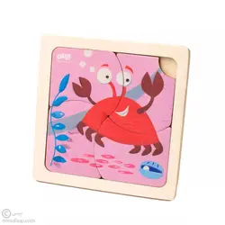 پازل چوبی 4 تکه خرچنگ