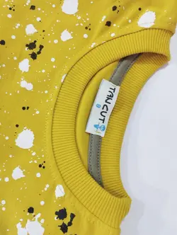 تیشرت پسرانه چاپ آبرنگی خردلی