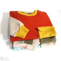 بلوز دورس جیب برجسته نارنجی
