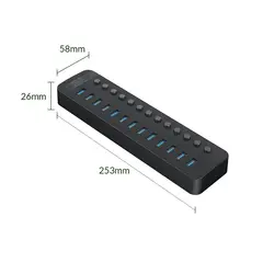 هاب 13 پورت کلیددار USB3.0 مدل ORICO CT2U3-13AB