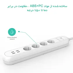 محافظ و چند راهی برق و شارژر ORICO ODE-4A4U-EU