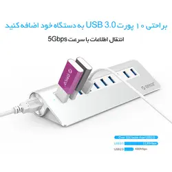 هاب 10 پورت USB 3.0 مدل ORICO M3H10 - اوریکو ایران