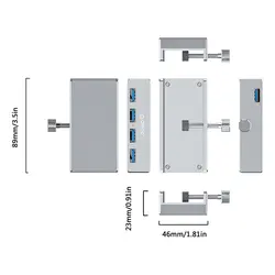 هاب 4 پورت USB3.0 فلزی با پشتیبانی از آداپتور ORICO MH4PU-P - اوریکو ایران
