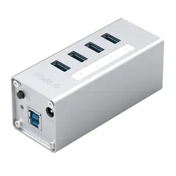 هاب فلزی 4 پورت USB3.0 آداپتوری ORICO A3H4-U3-V2 - اوریکو ایران